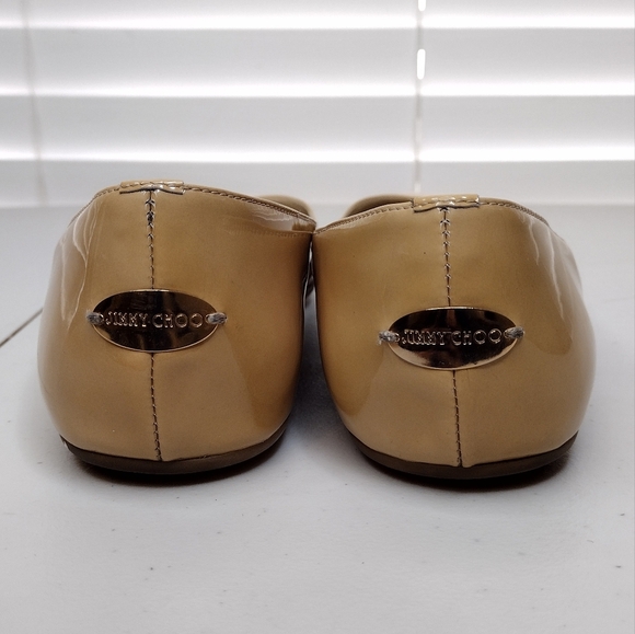 Jimmy Choo Women's Leather Classic Cap Toe Casual Slip On Flats Loafers Sz 9 - Picture 5 of 14